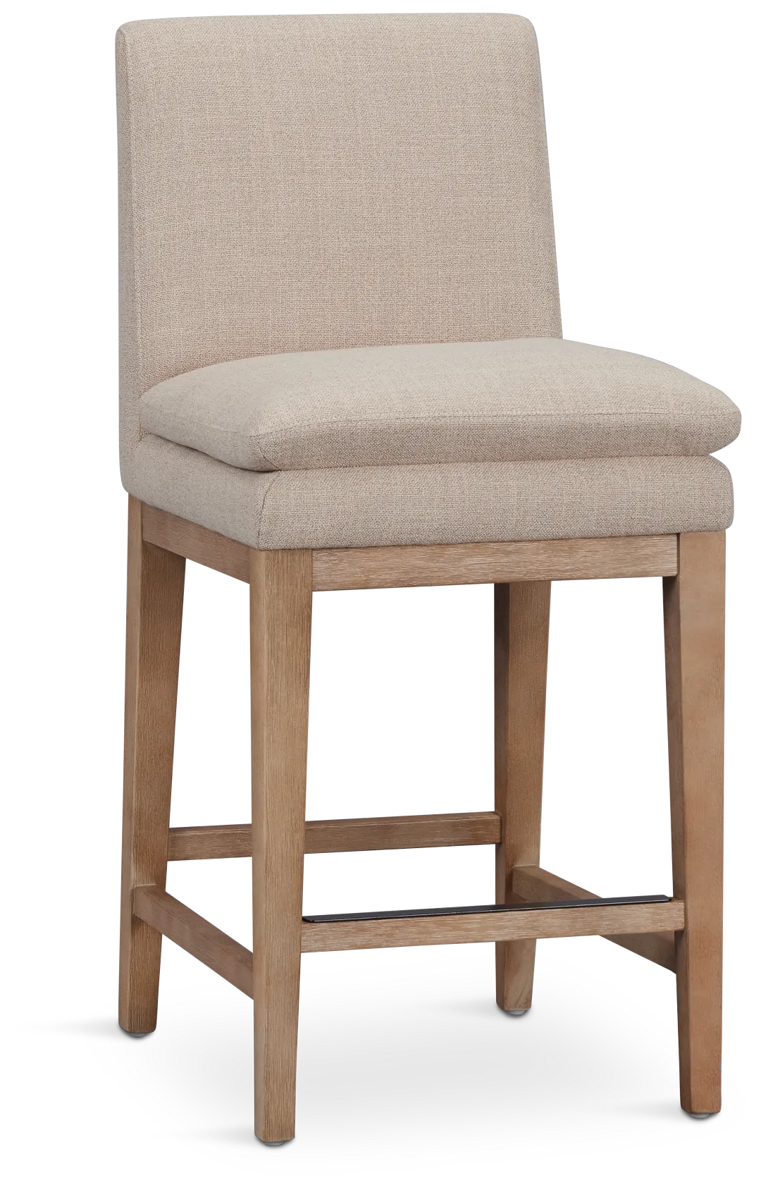 Willow Light Beige Fabric 24" Upholstered Barstool