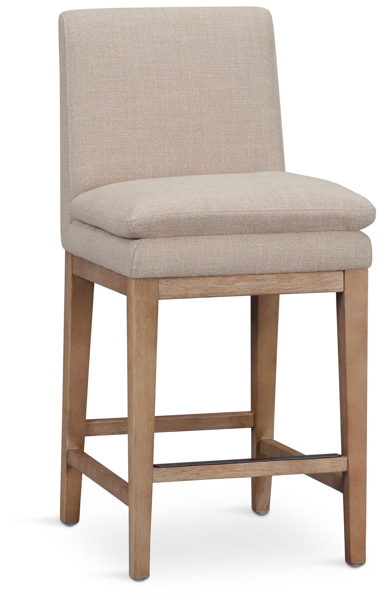 Willow Light Beige Fabric 24" Upholstered Barstool