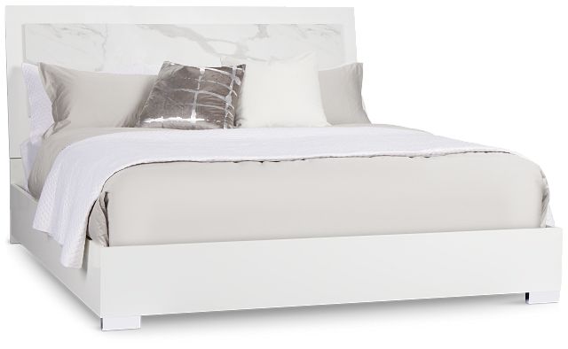 Modena White Platform Bed