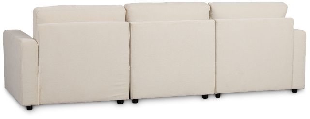 Addie Beige Fabric 3-piece Modular Storage Sofa