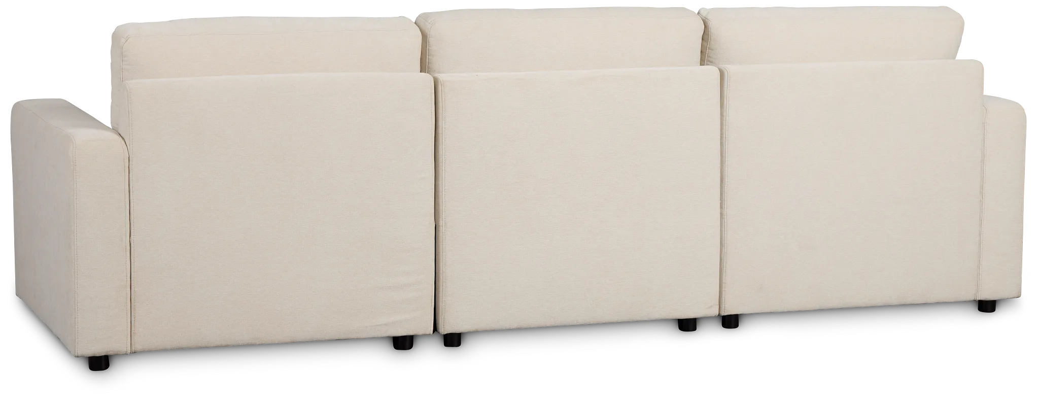 Addie Beige Fabric 3-piece Modular Storage Sofa