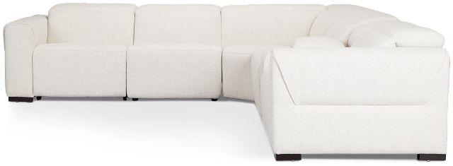 Ellis Light Beige Fabric Medium Triple Power 2-arm Sectional