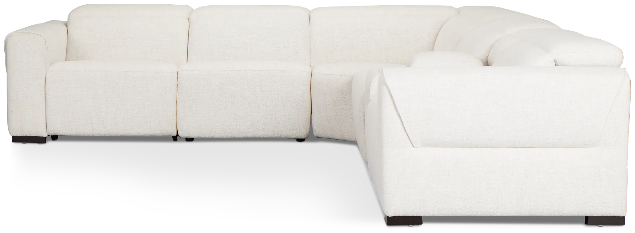 Ellis Light Beige Fabric Medium Triple Power 2-arm Sectional