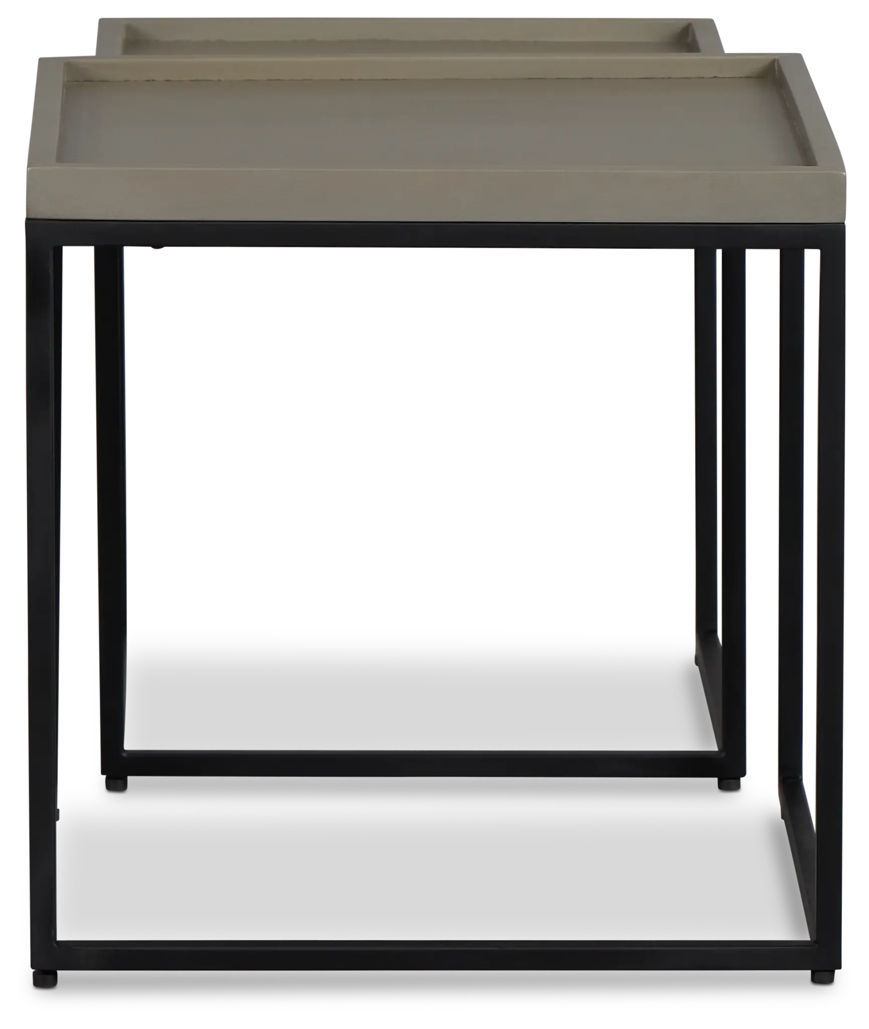 Blaine Gray Set Of 2 Nesting Tables Blaine Gray Set Of 2 Nesting Tables