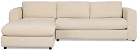 Alma Light Beige Fabric Left Chaise Sectional