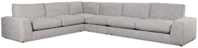 Calista Pewter Fabric Medium Two-arm Sectional
