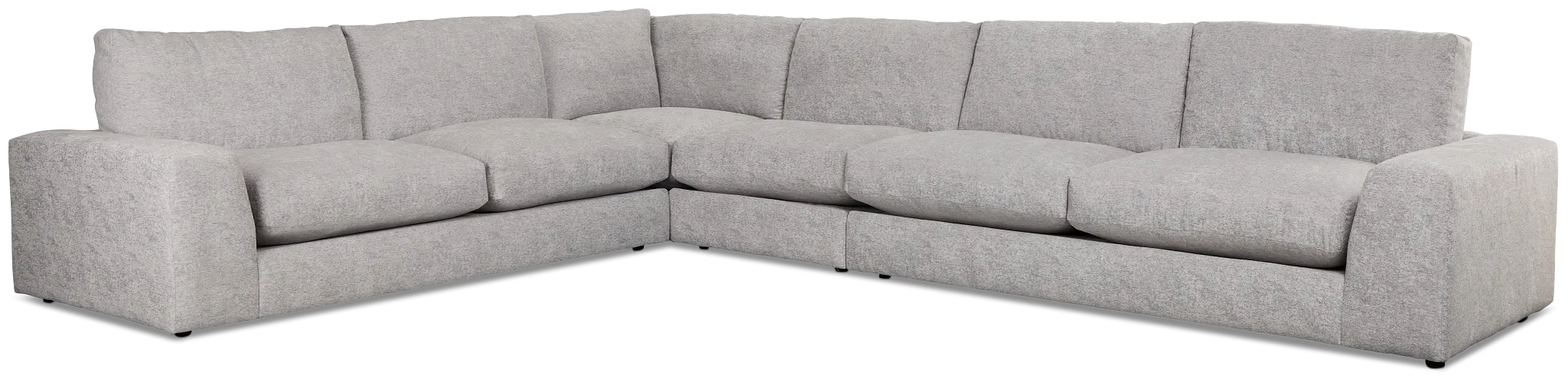 Calista Pewter Fabric Medium Two-arm Sectional