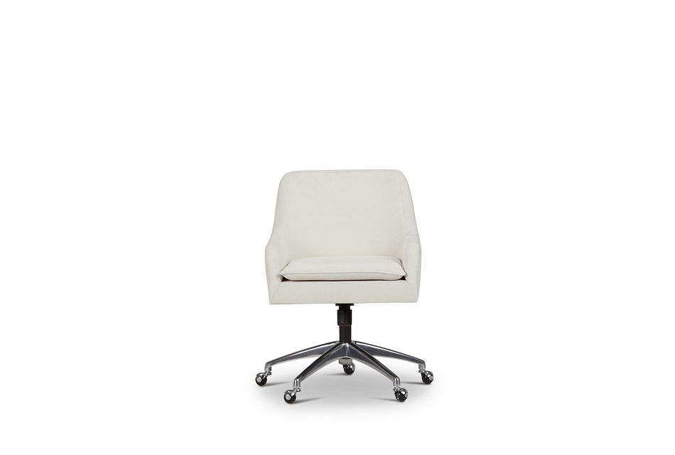 Highline White Upholstered Desk Chair