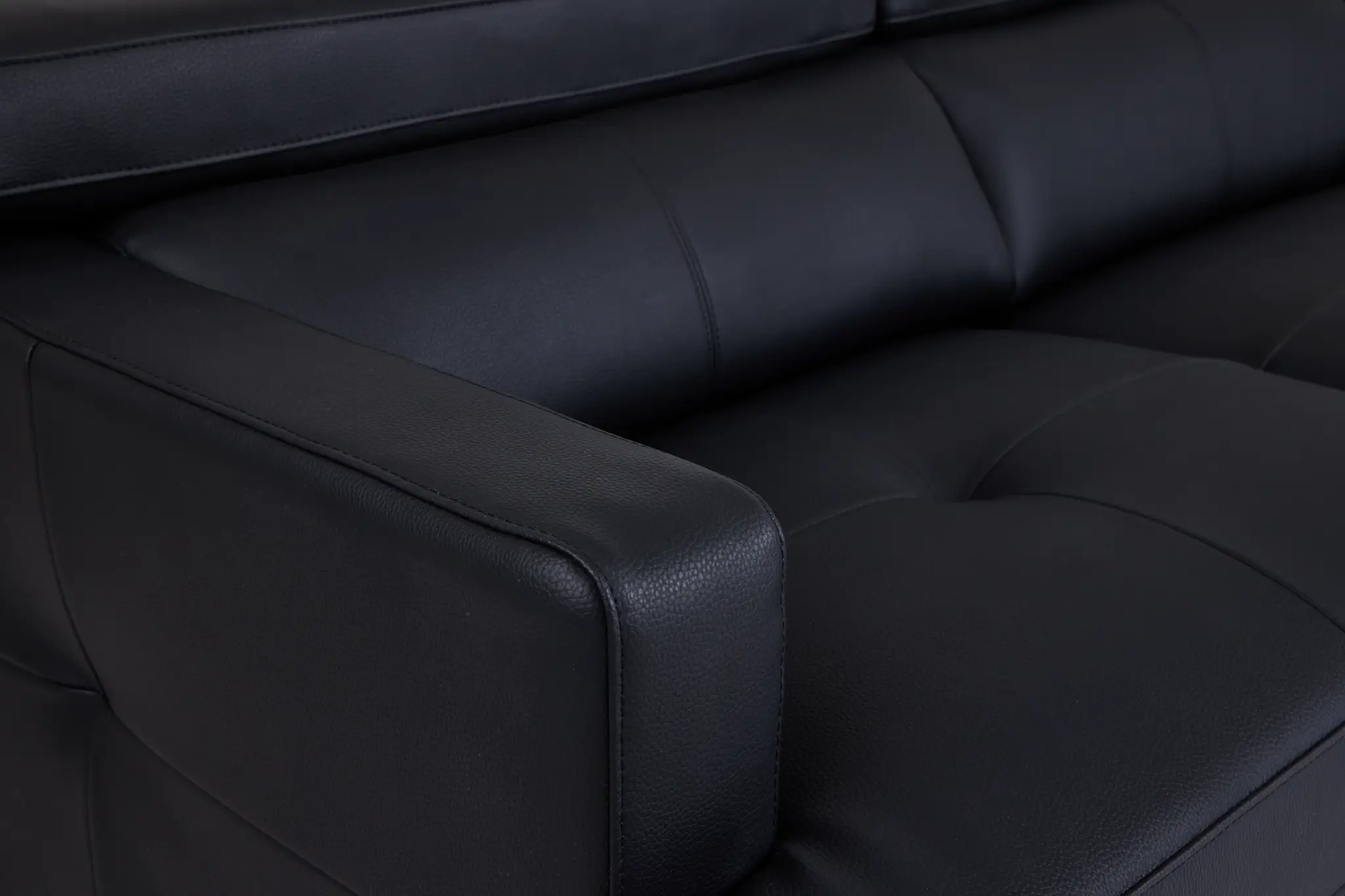 Marquez Black Micro Right Chaise Sectional Marquez Black Micro Right Chaise Sectional