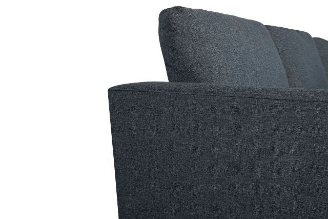 Noah Dark Blue Fabric Small Two-arm Sectional