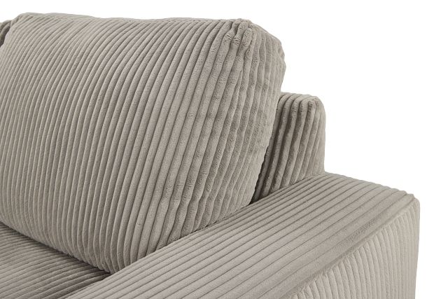 Charlie Gray Fabric Large Right Chaise Sectional