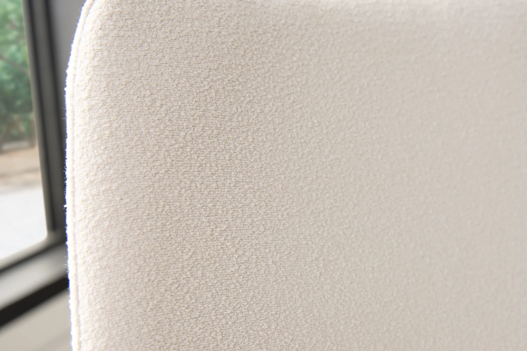 Andover White Curved Upholstered Side Chair