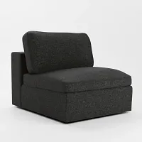 Destin Delray Dark Gray Fabric Swivel Chair