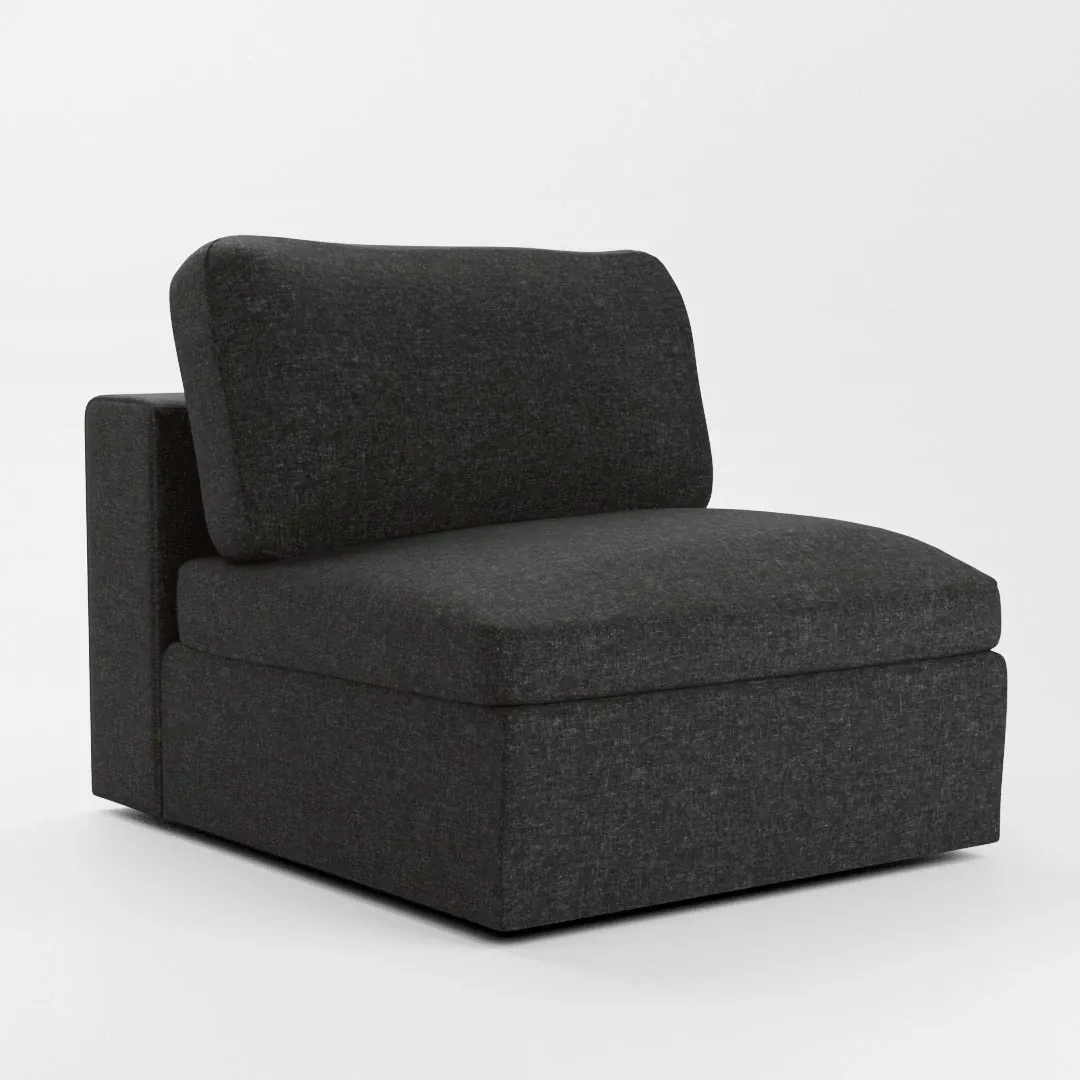 Destin Delray Dark Gray Fabric Swivel Chair