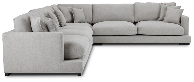 Emery Gray Fabric Small Two-arm Sectional (3)