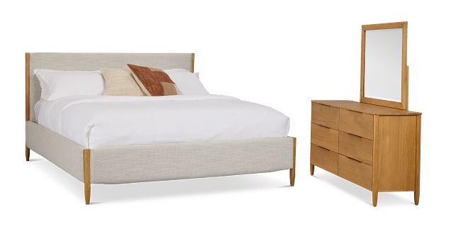 Stockton White Uph Panel Bedroom