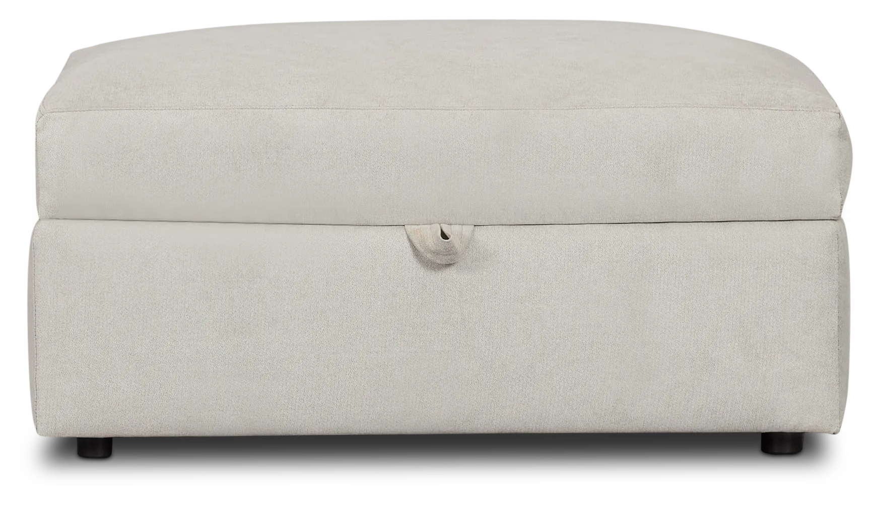 Hudson Gray Fabric Storage Ottoman