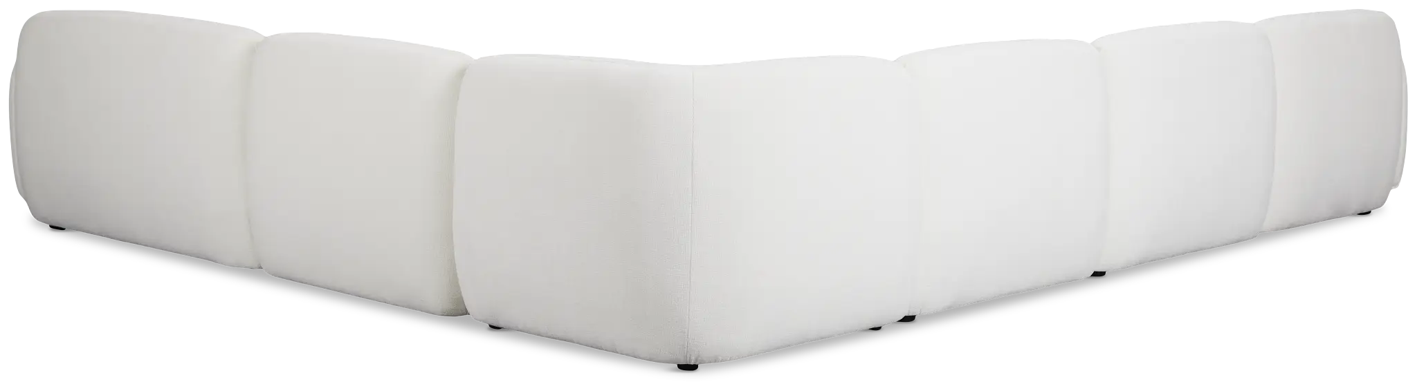 Halsey White Fabric Large Right Cuddler Sectional Halsey White Fabric Large Right Cuddler Sectional