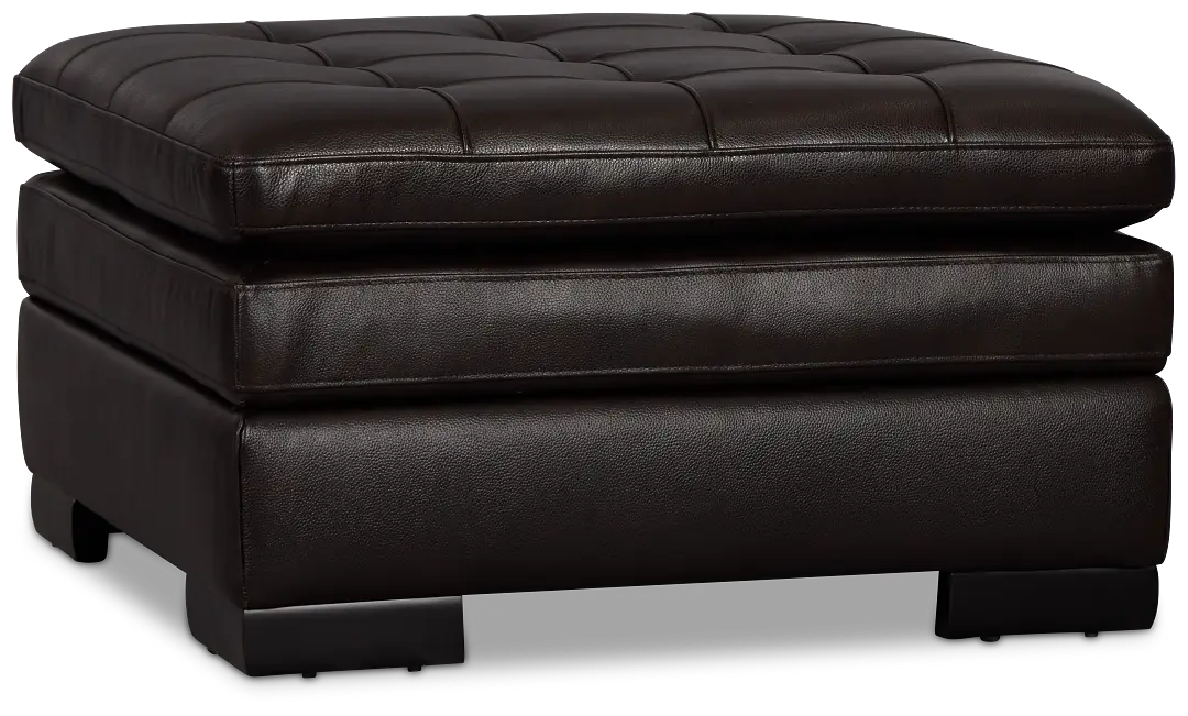 Braden Dark Brown Leather Storage Ottoman Braden Dark Brown Leather Storage Ottoman
