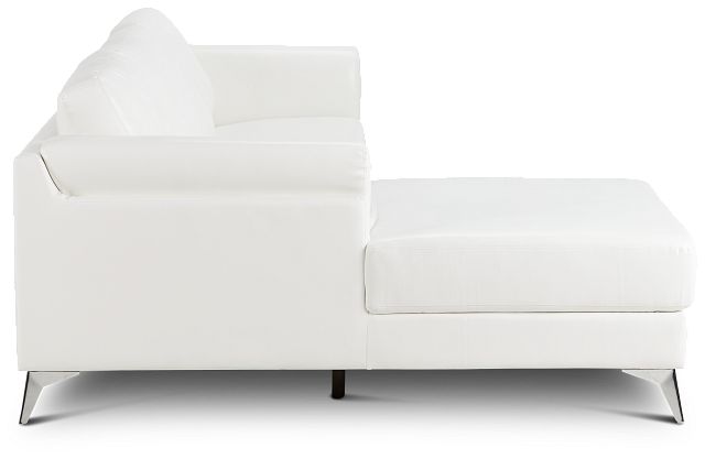 Gianna White Micro Left Chaise Sectional (2)