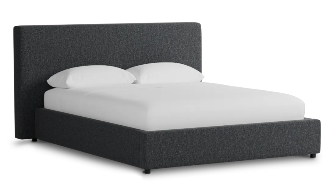 Grayton Delray Dark Gray 44" Upholstered Platform Bed