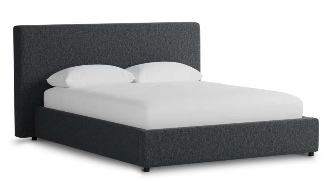 Grayton Delray Dark Gray 44" Upholstered Platform Bed Grayton Delray Dark Gray 44" Upholstered Platform Bed