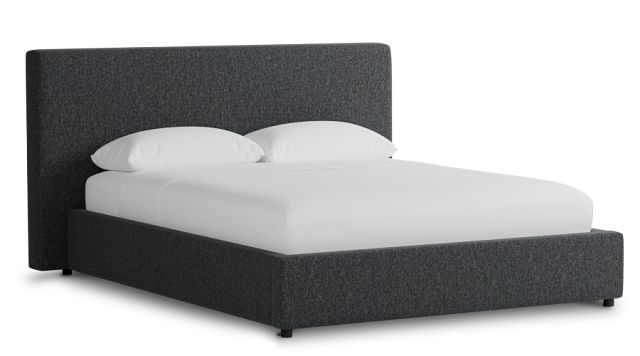 Grayton Delray Dark Gray 44" Upholstered Platform Bed