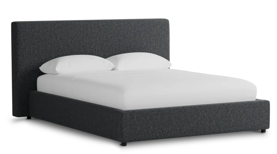 Grayton Delray Dark Gray 44" Upholstered Platform Bed
