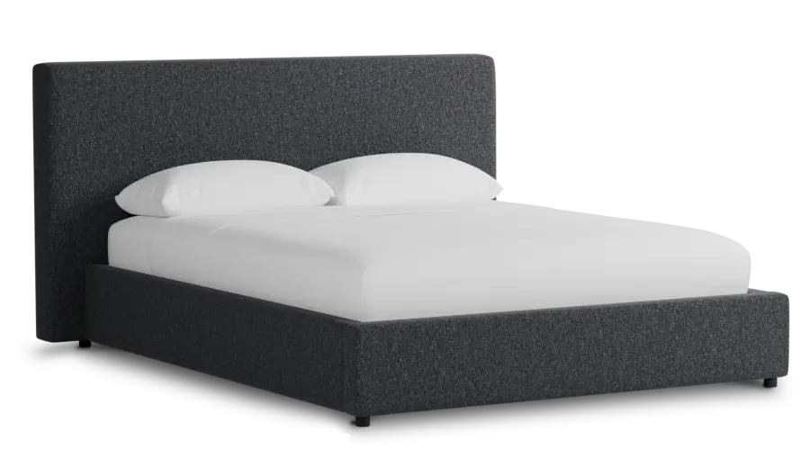Grayton Delray Dark Gray 44" Upholstered Platform Bed Grayton Delray Dark Gray 44" Upholstered Platform Bed