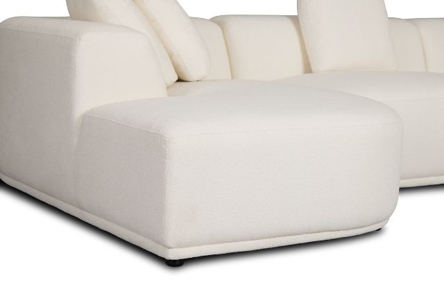 Catalina White Fabric Medium Left Chaise Sectional