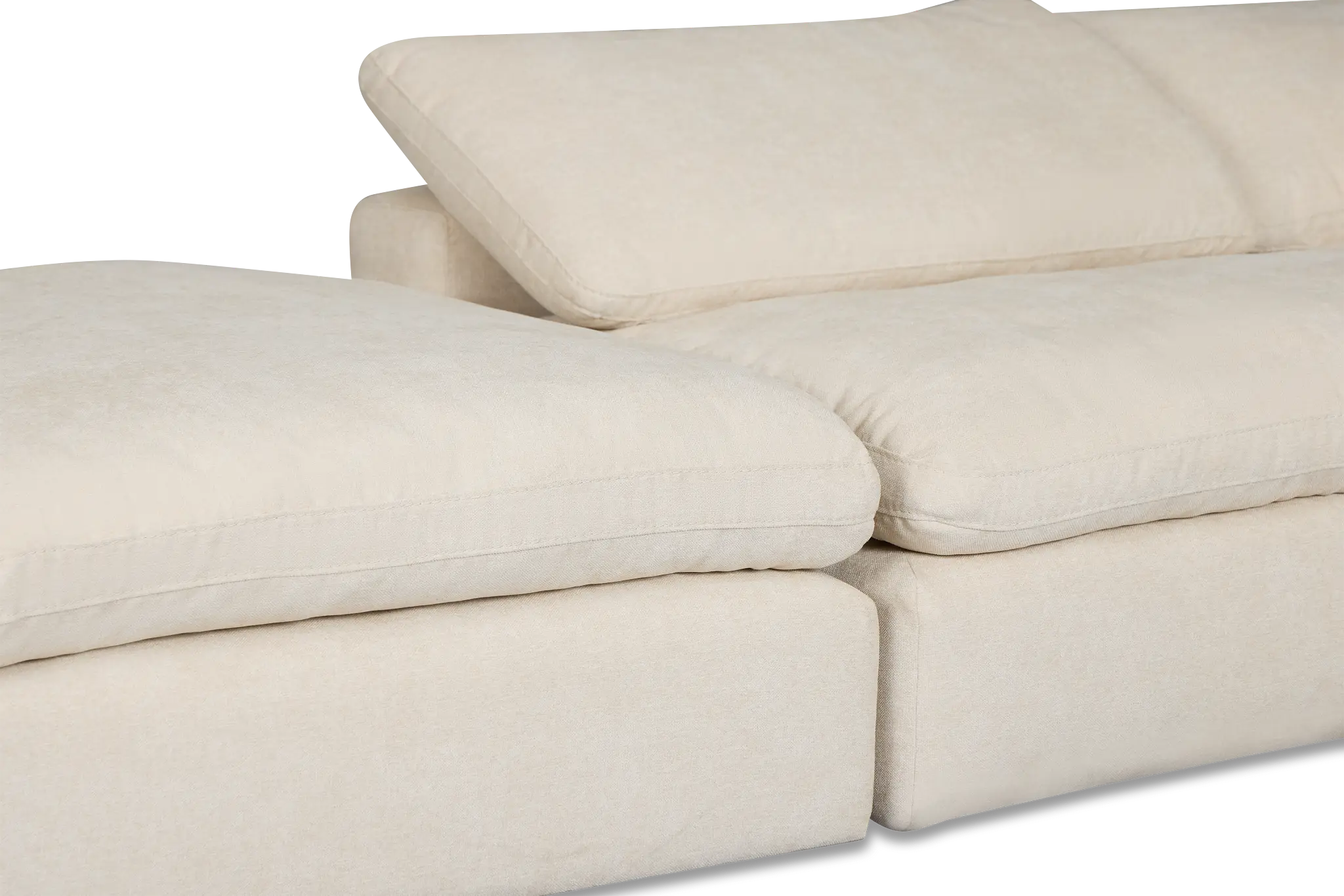 Drift Light Beige Fabric Medium Left Bumper Power Sectional Drift Light Beige Fabric Medium Left Bumper Power Sectional