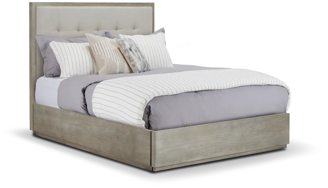 Madden Light Tone Wood Platform Storage Bed