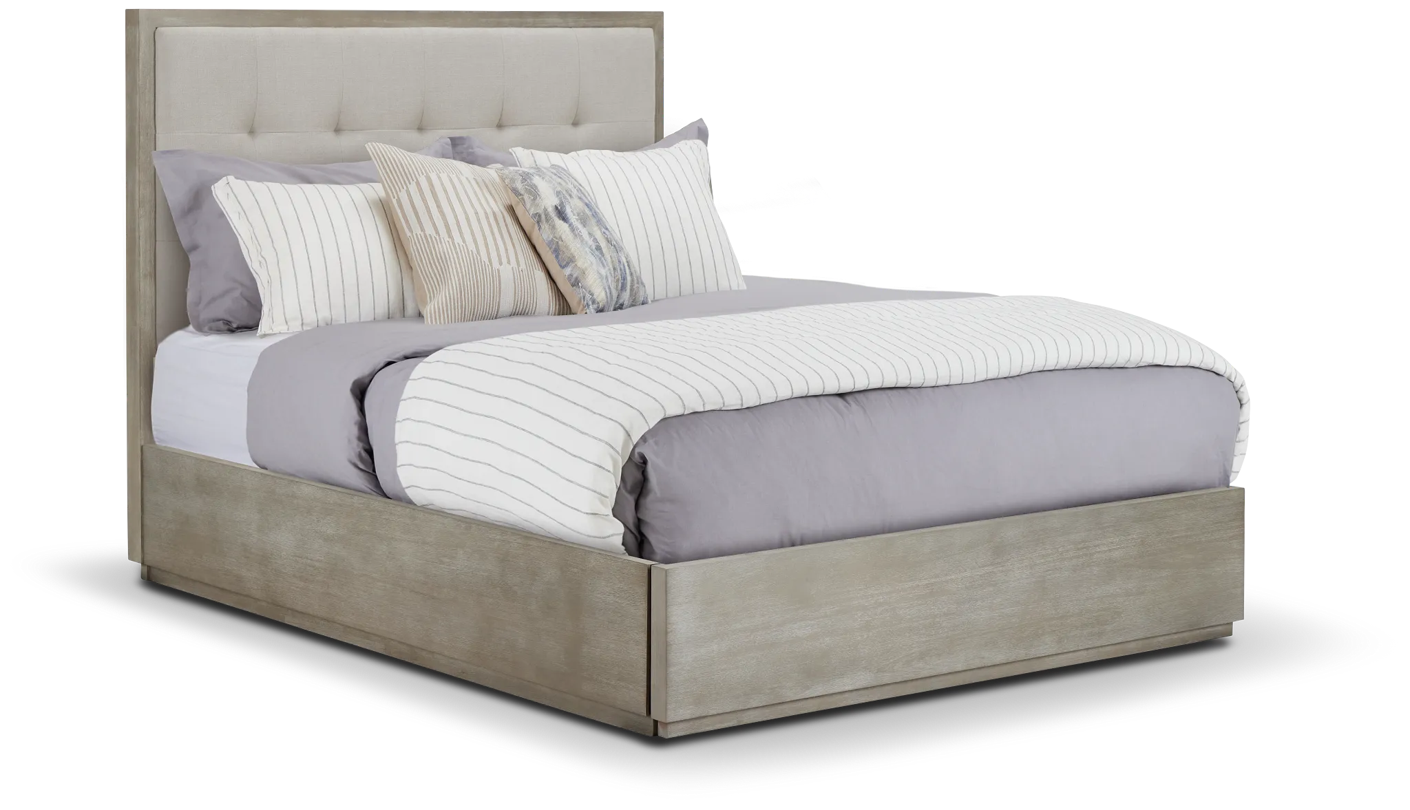 Madden Light Tone Wood Platform Storage Bed