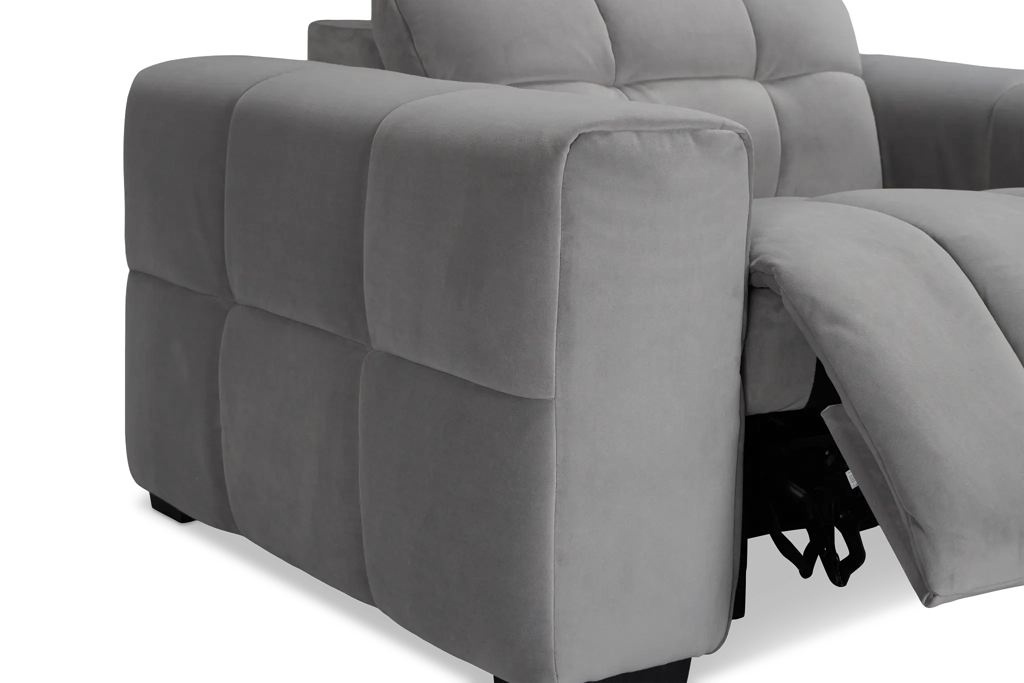 Gemma Light Gray Velvet Power Recliner Gemma Light Gray Velvet Power Recliner