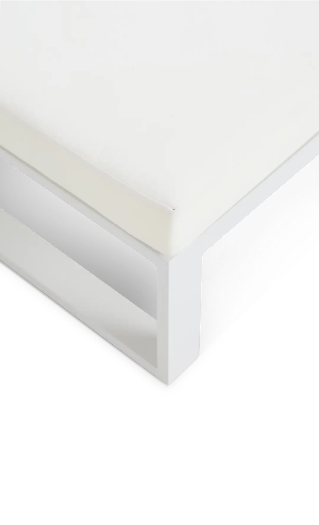 Lisbon2 White Aluminum Ottoman Lisbon2 White Aluminum Ottoman