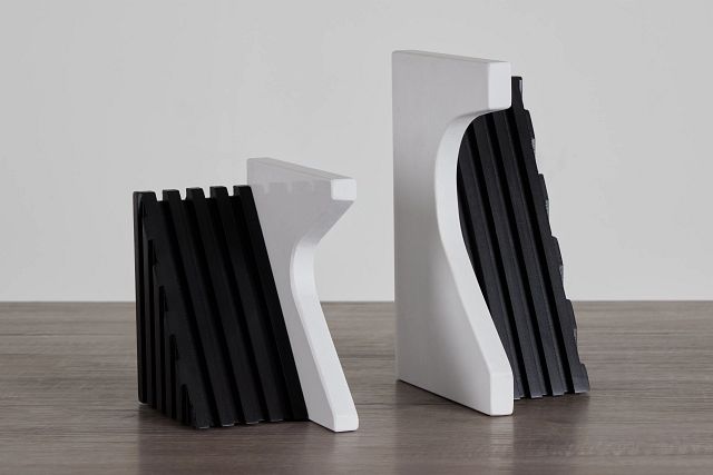 Anthony White Marble Bookends
