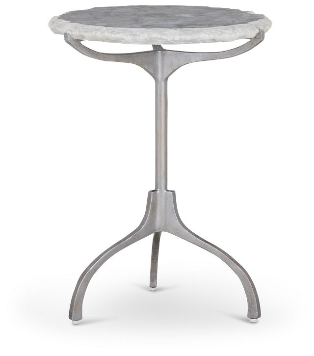 Hadera Marble Round Chairside Table (2)