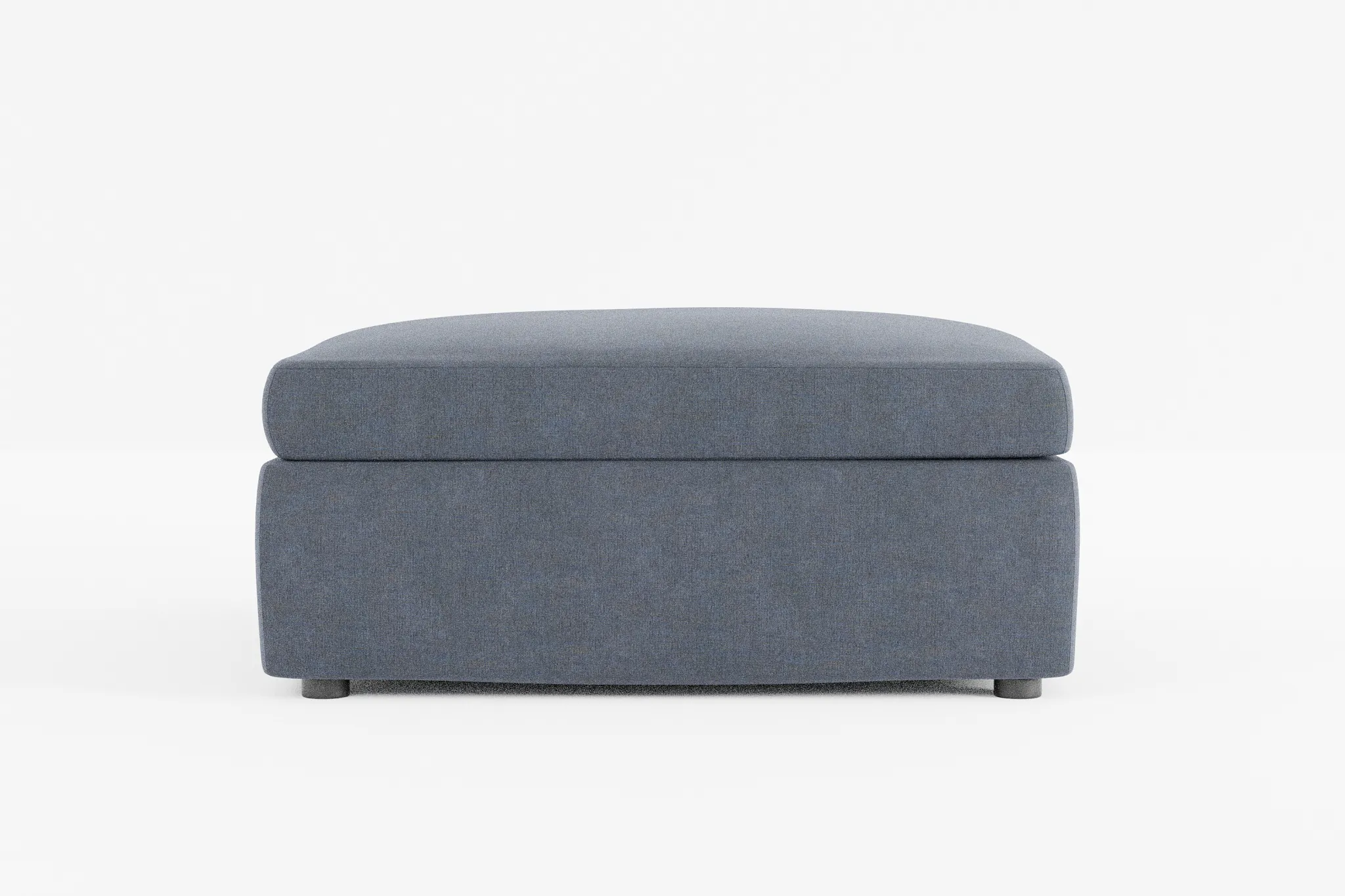 Destin Victory Dark Blue Fabric Cocktail Ottoman