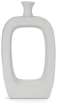 Dewey White Medium Vase
