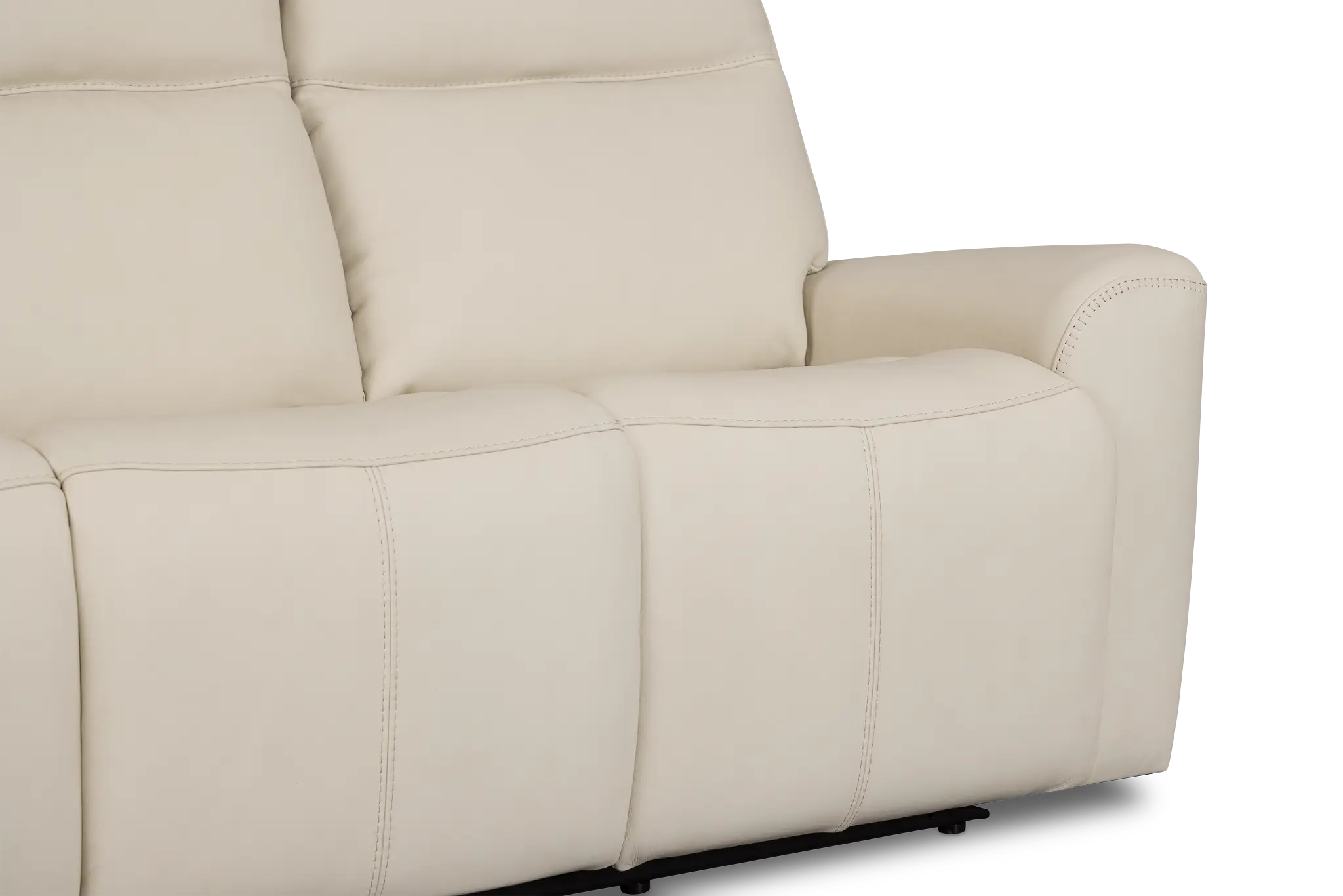 Sterling Ivory Lthr/vinyl Power Reclining Sofa Sterling Ivory Lthr/vinyl Power Reclining Sofa