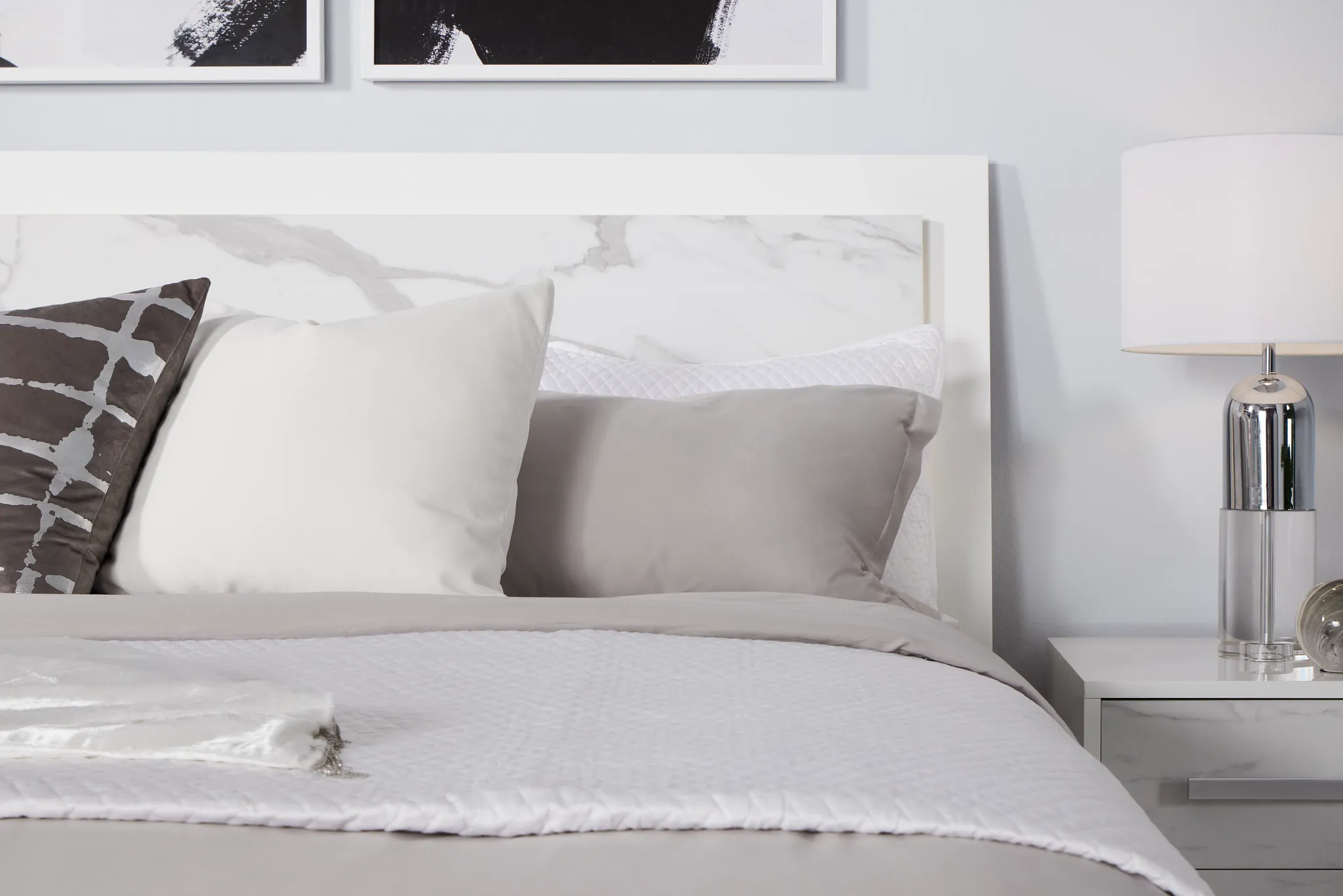 Modena White Platform Bed