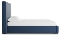 Grayton Peyton Dark Blue 54" Upholstered Platform Bed