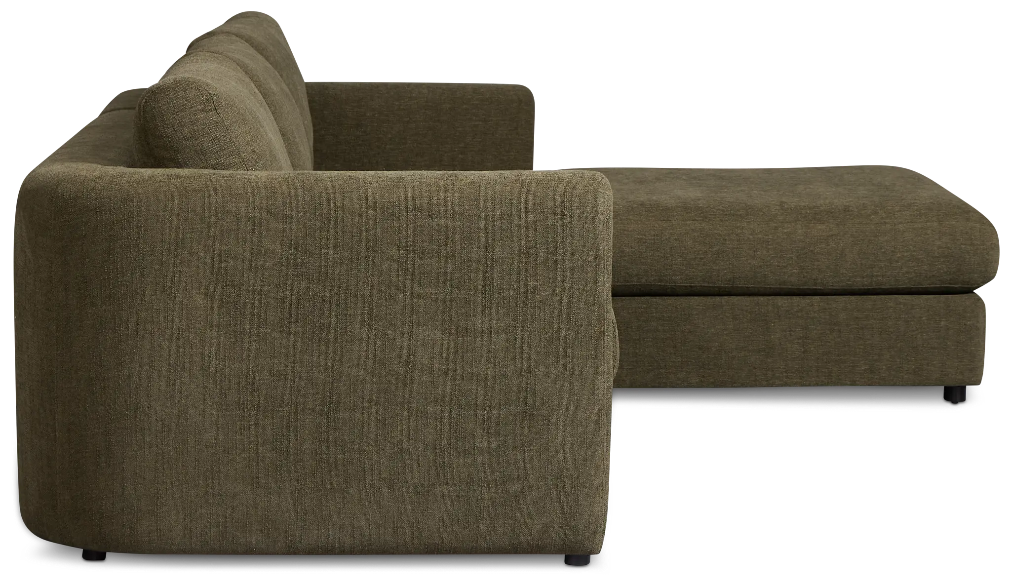 Alma Dark Green Fabric Right Chaise Sectional Alma Dark Green Fabric Right Chaise Sectional