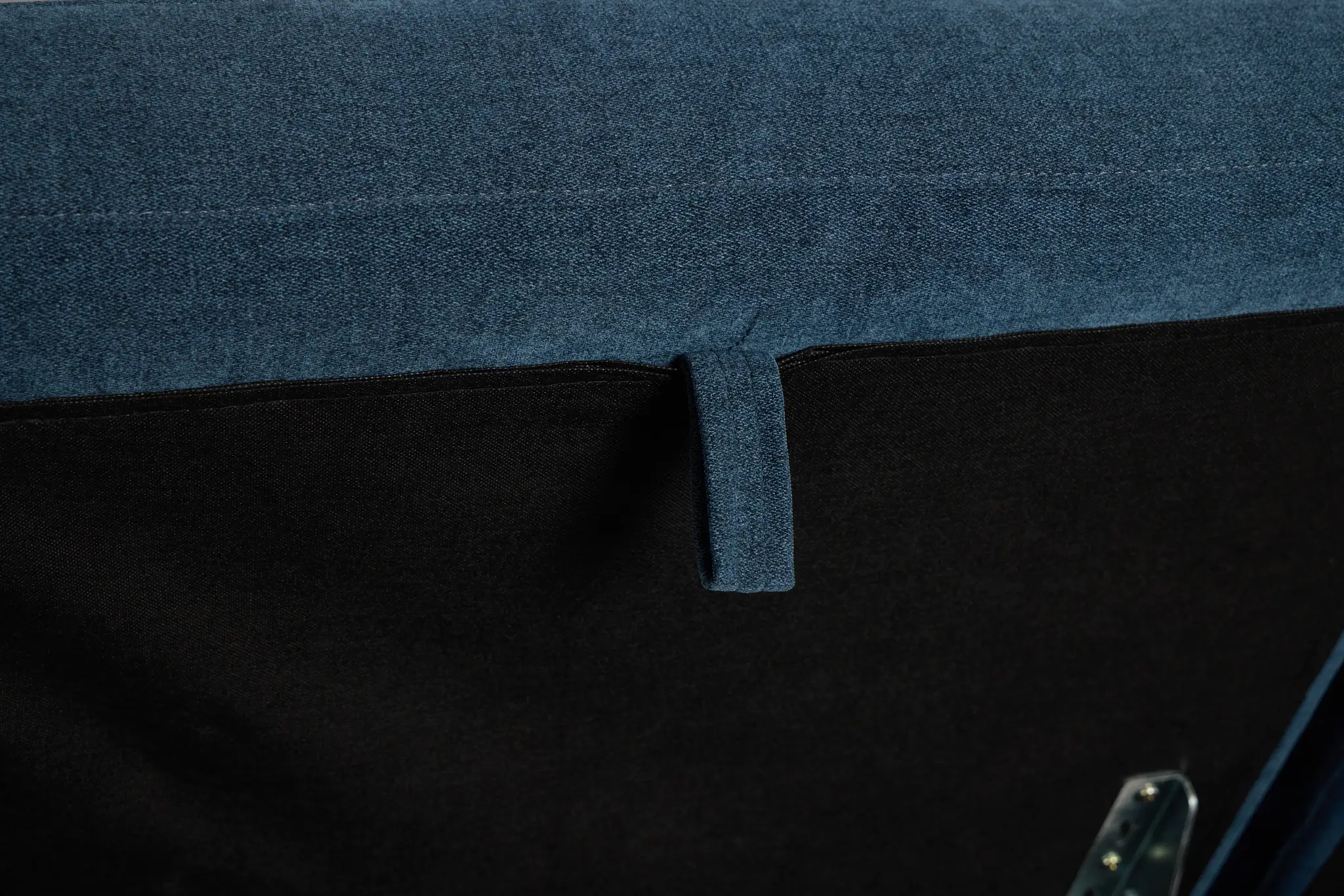 Addie Blue Fabric 4-piece Pit Storage Sectional Addie Blue Fabric 4-piece Pit Storage Sectional