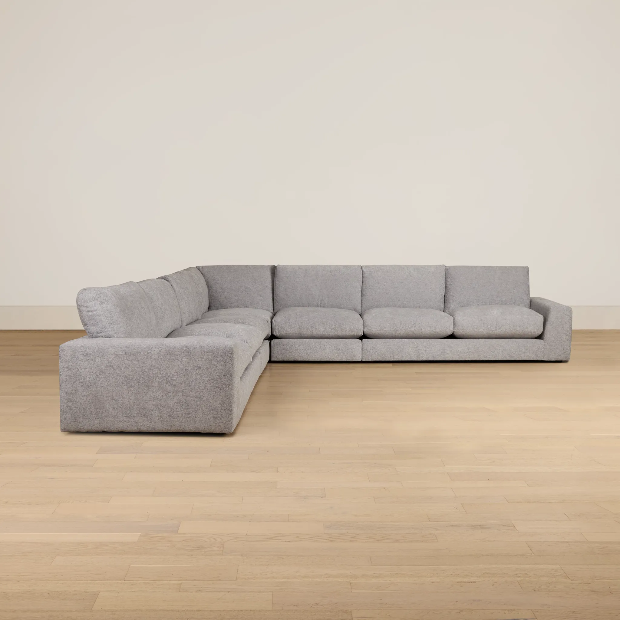 Calista Pewter Fabric Large Two-arm Sectional