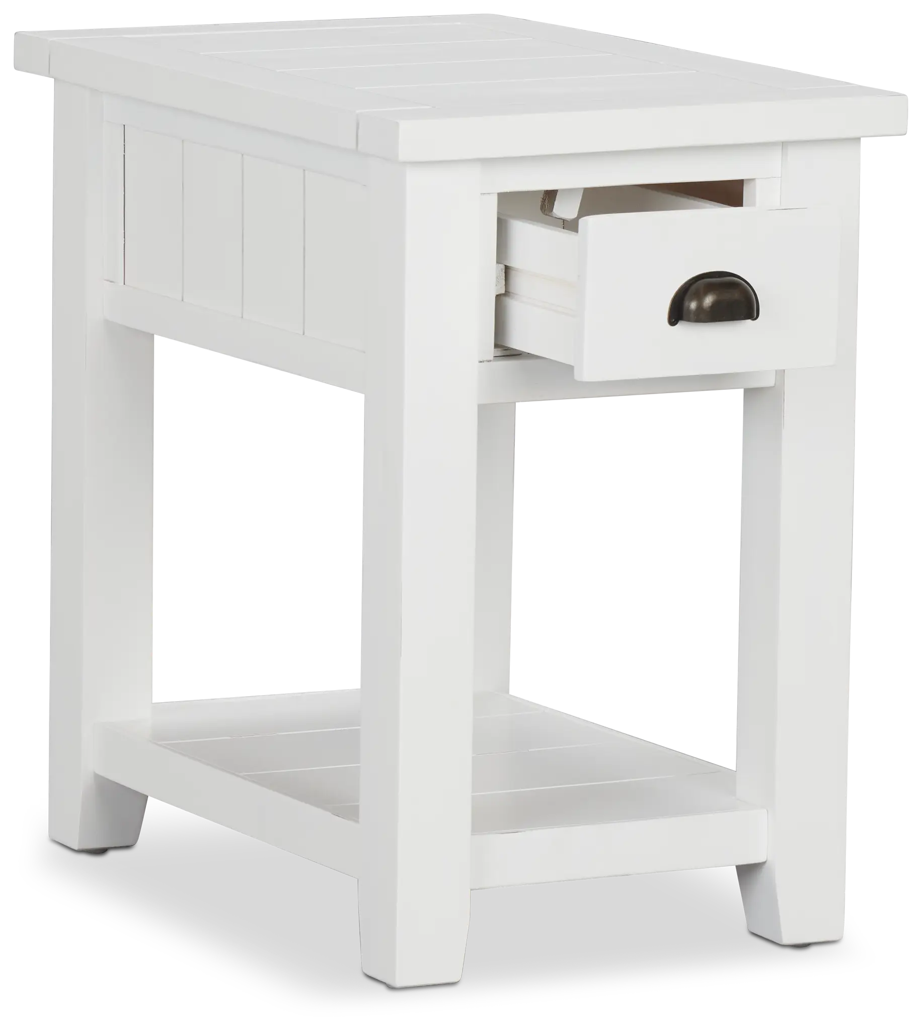 Bismark White Chairside Table Bismark White Chairside Table
