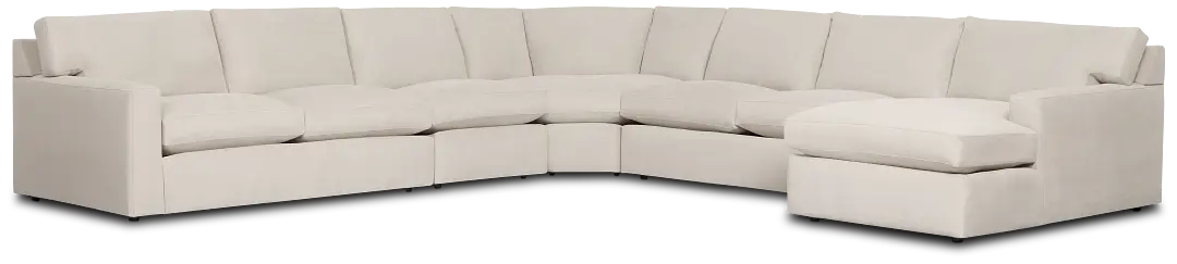 Hudson Gray Fabric Large Right Chaise Wedge Sectional Hudson Gray Fabric Large Right Chaise Wedge Sectional