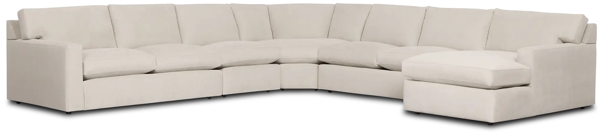 Hudson Gray Fabric Large Right Chaise Wedge Sectional Hudson Gray Fabric Large Right Chaise Wedge Sectional