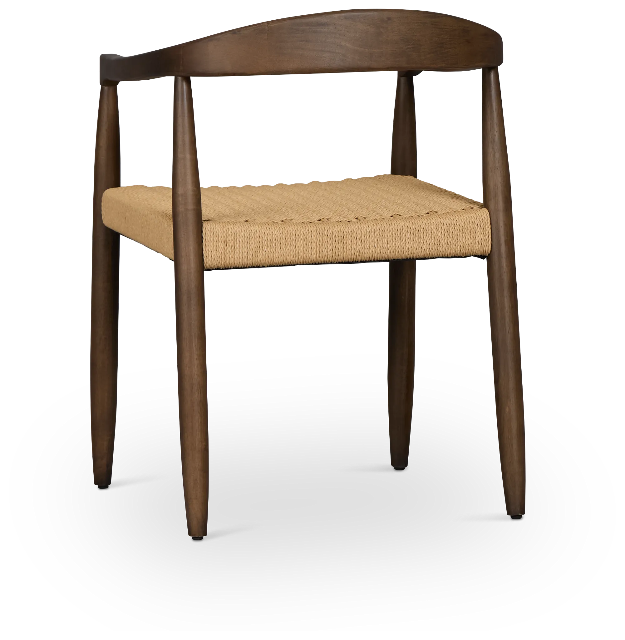 Santorini Dark Tone Curved Woven Side Chair