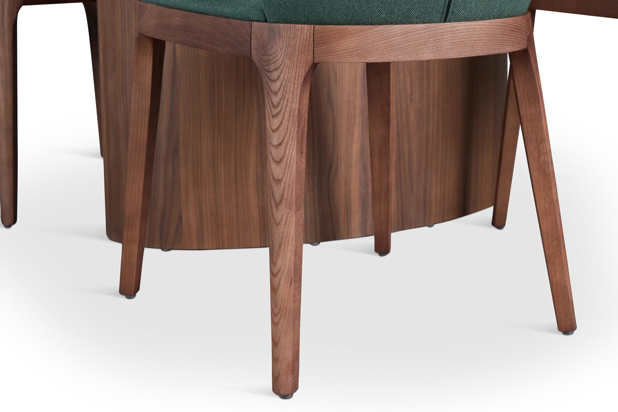 Nomad Mid Tone 78" Oval Table & 4 Dark Green Chairs W/ Mid-tone Legs